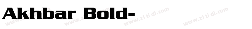 Akhbar Bold字体转换